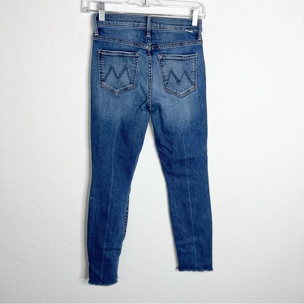 Mother Jeans Women 24 Stunner Zip Ankle Step Fray Skinny Walking On Coals A - Picture 3 of 11